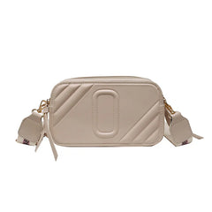 Wide Shoulder Strap Camera Bag Solid Small Square Box Crossbody Bags Women PU Le