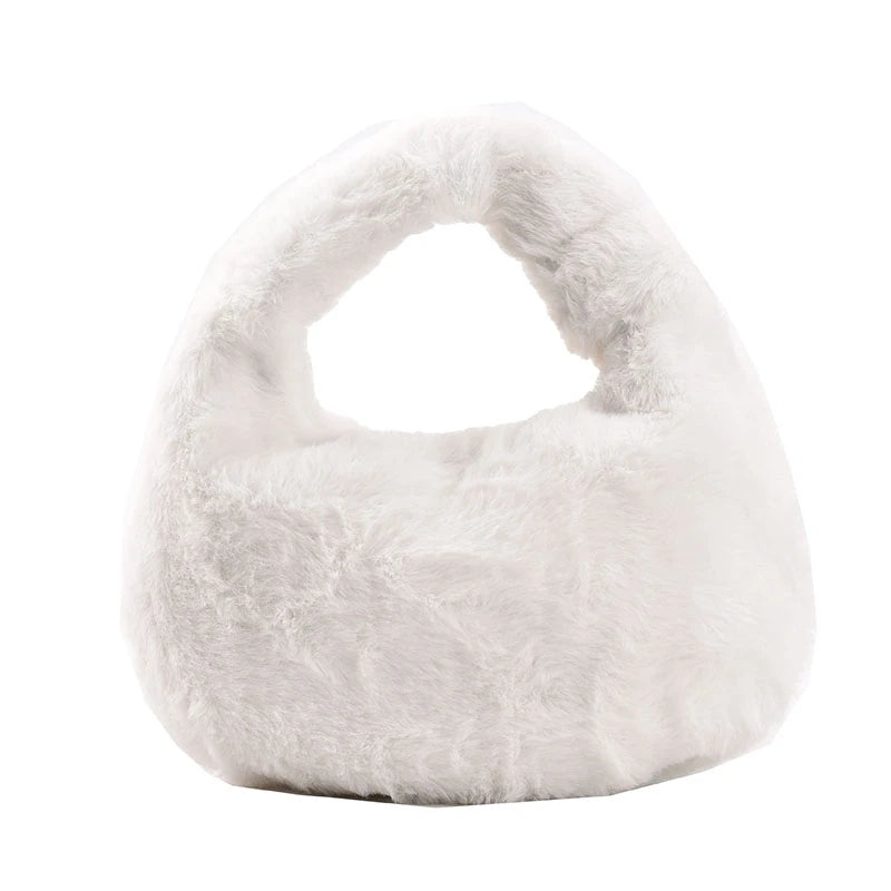 Winter Plush Handbags Tote Bag Ladies Casual Hobos Bags