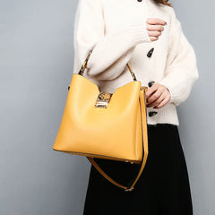 Women Bags PU Leather Crossbody Shoulder Bucket Bag Satchels