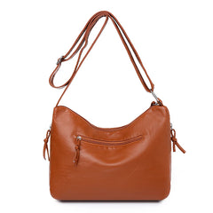 Vintage Crossbody Bag for Women Classic PU Leather Messenger Shoulder Bag