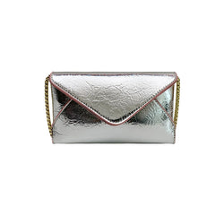 Women Envelop Clutch Handbag Purse PU Leather Chain Shoulder Crossbody Bag