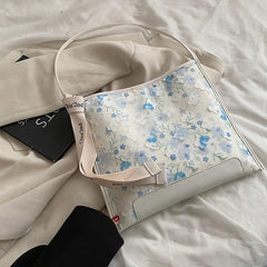 Women Hand Bag High Pu Leather Shoulder Bag Embroidery Floral Bohemia Ethnic