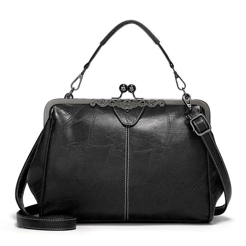 Oil Wax Skin Women's Crossbody Bag Messenger Clip Bag