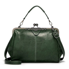 Oil Wax Skin Women's Crossbody Bag Messenger Clip Bag