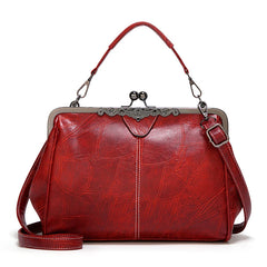 Oil Wax Skin Women's Crossbody Bag Messenger Clip Bag