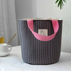 Canvas Bucket Bag Large Capacity Drawstring Shoulder Bag
