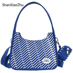 Women Handbags Lady Classic Striped Shoulder Crossbody Bags