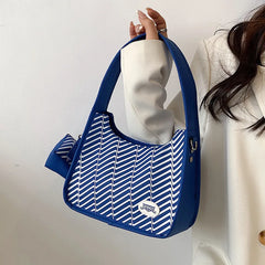 Women Handbags Lady Classic Striped Shoulder Crossbody Bags