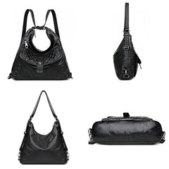 Women Leather Handbag Soft Large Capacity Crossbody Tote Bags High Multifunction