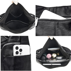 Women Leather Handbags Soft Large Capacity Tote Bags High Female Shoulder Bags