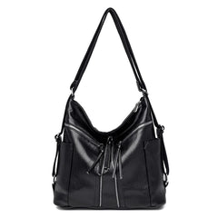 Women Leather Handbags Soft Large Capacity Tote Bags High Female Shoulder Bags