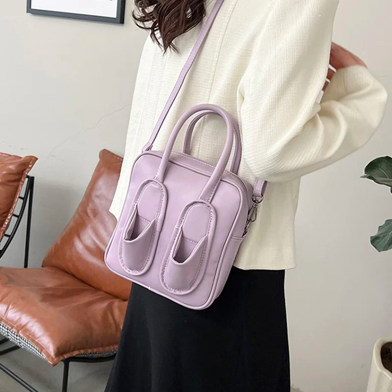 Women Lovely Slippers Messenger Bags INS Style Candy Colors Handbags