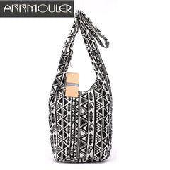 Bohemian Style Crossbody Messenger Bag Cotton Fabric Ladies Bolsa