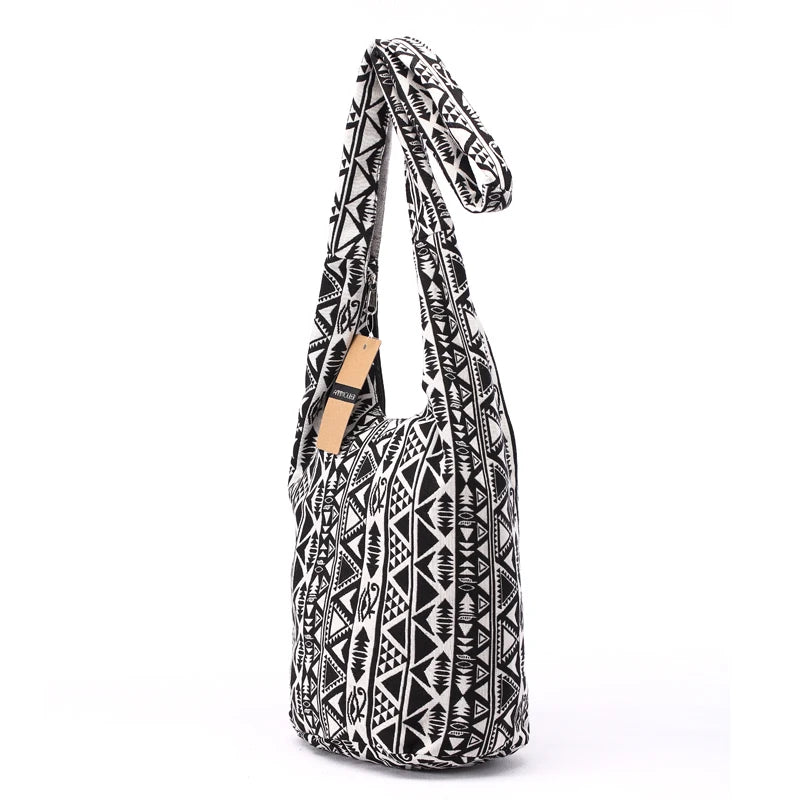 Bohemian Style Crossbody Messenger Bag Cotton Fabric Ladies Bolsa