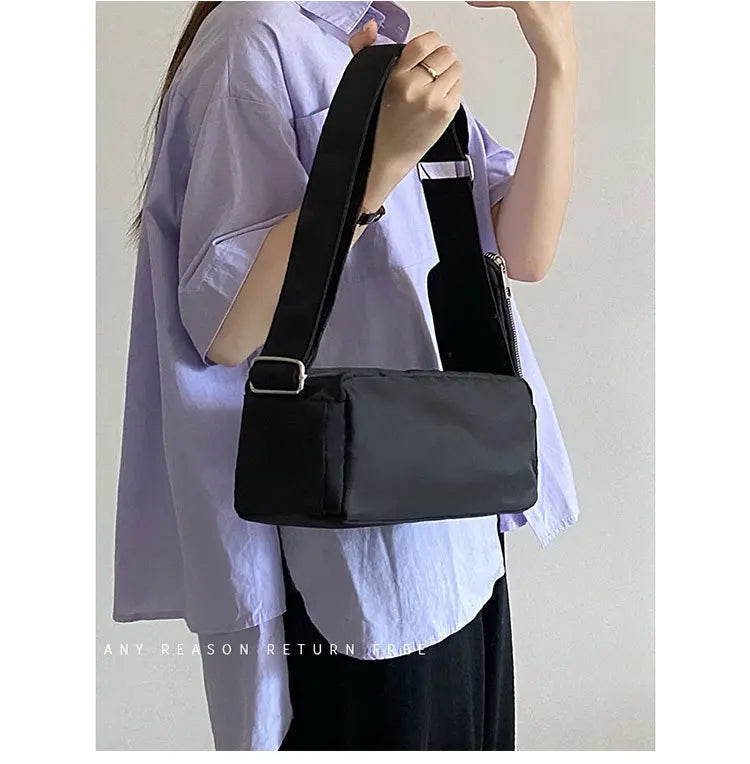 Women Shoulder Bag Nylon Crossbody Messenger Handbags Set Wallet Red