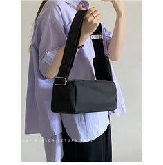 Women Shoulder Bag Nylon Crossbody Messenger Handbags Set Wallet Red