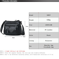 Women Soft Pu Leather Shoulder Bag Small Square Crossbody Purses Vintage