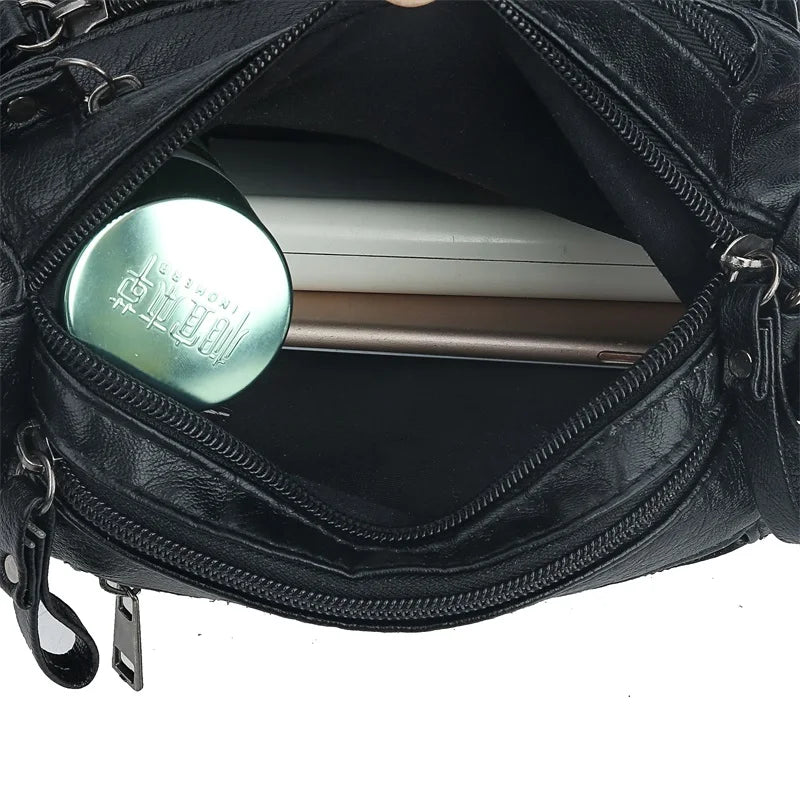 Women Soft Pu Leather Shoulder Bag Small Square Crossbody Purses Vintage