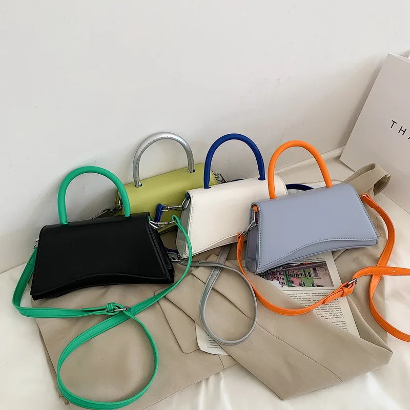 Green PU Leather Crossbody Shoulder Bag for Women