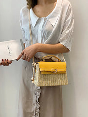 Women's Straw Shoulder Crossbody Bags for Summer Beach
