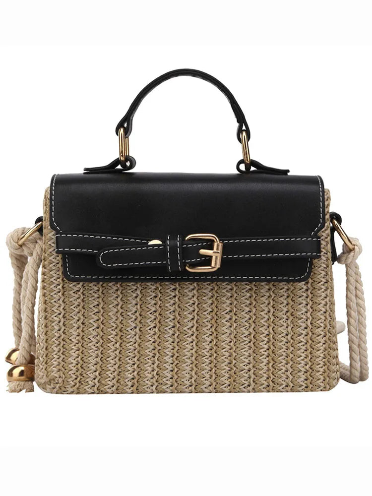 Women's Straw Shoulder Crossbody Bags for Summer Beach