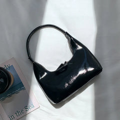 Women's Small Zipper Handbag Lady Shoulder Bag PU Leather Casual Hobos Bags
