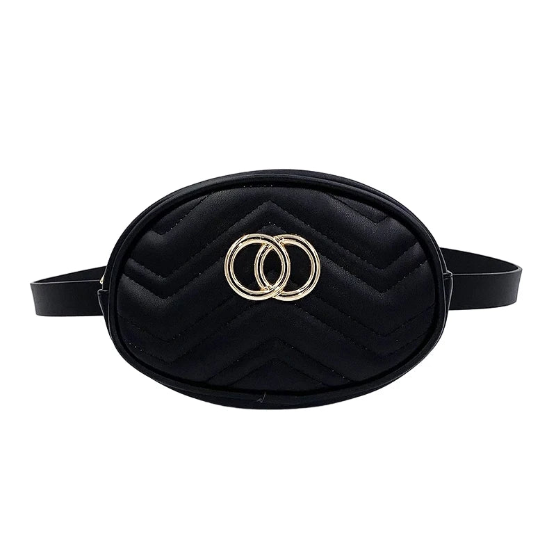 Women's PU Leather Waist Bag Crossbody Fanny Pack Purse