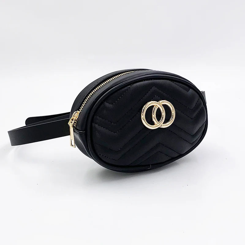 Women's PU Leather Waist Bag Crossbody Fanny Pack Purse