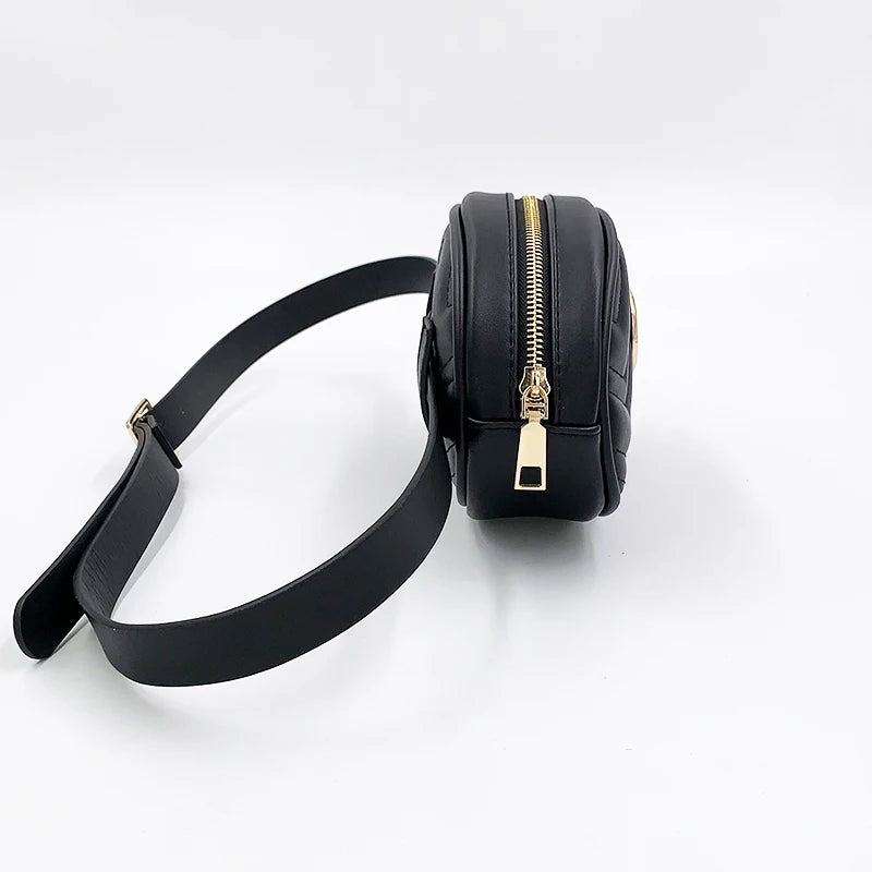Women's PU Leather Waist Bag Crossbody Fanny Pack Purse
