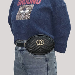 Women's PU Leather Waist Bag Crossbody Fanny Pack Purse