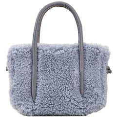 Winter Warm Plush Tote Bag Lamb Fleece Messenger Shoulder Bag