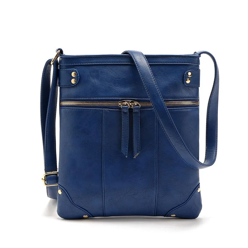 Women Messenger Bag Leather Crossbody Satchel Retro Handbag Purse