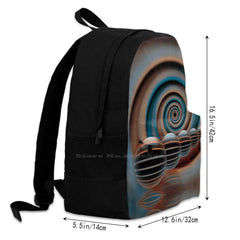 Destiny Tunnel Travel Laptop School Backpack Bag Fantasy Imagination Lines Brown