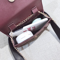 Detachable Square Bag+Round Women's Waist Bag 2pcs Chain High Leather Belt Bag