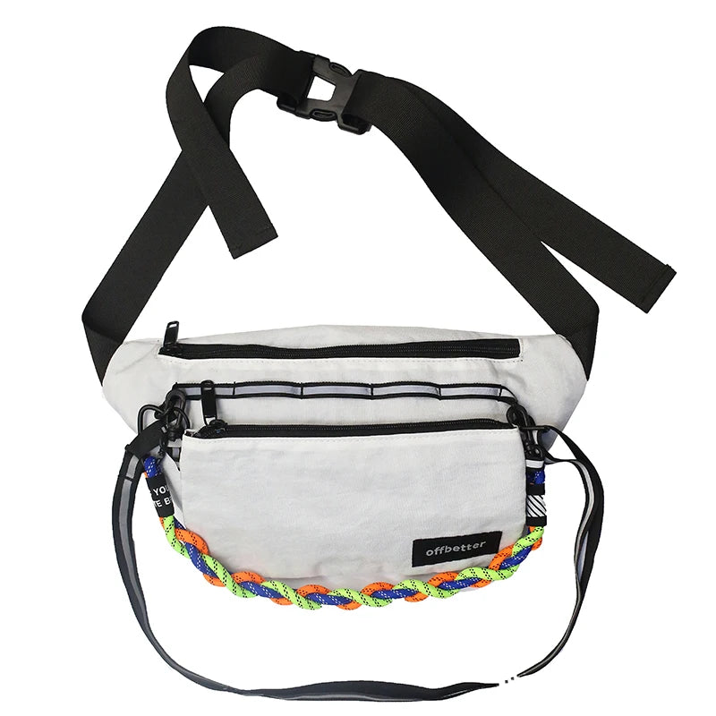Reflective Chest Bag Travel Fanny Packs Crossbody Waist Bag