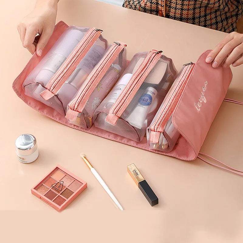 Detachable Cosmetic Bag Portable Large Capacity 4in1 Travel Toiletry Bag