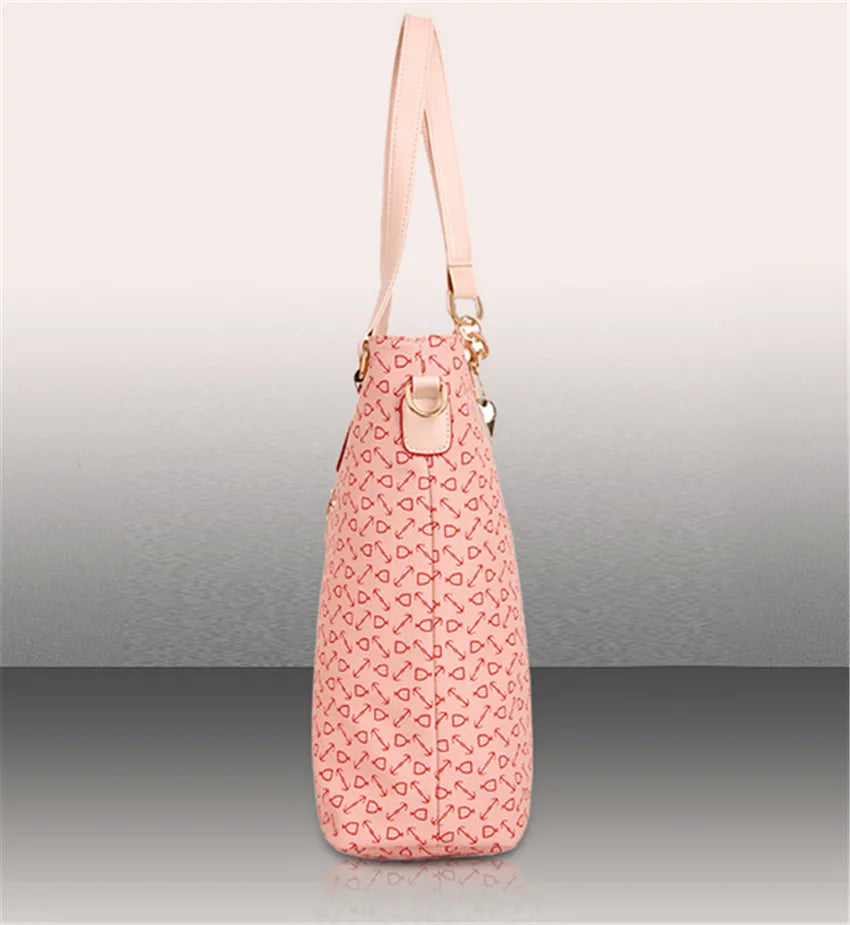 Diagonal Handbag High Sac A Main 6 Pieces Set Ladies Handbags
