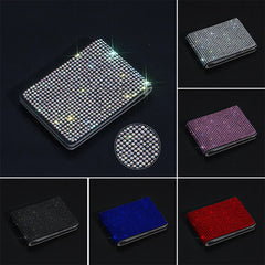 Diamond Car Driver Holder PU Cover Car Bling Accessories for Girl Woman