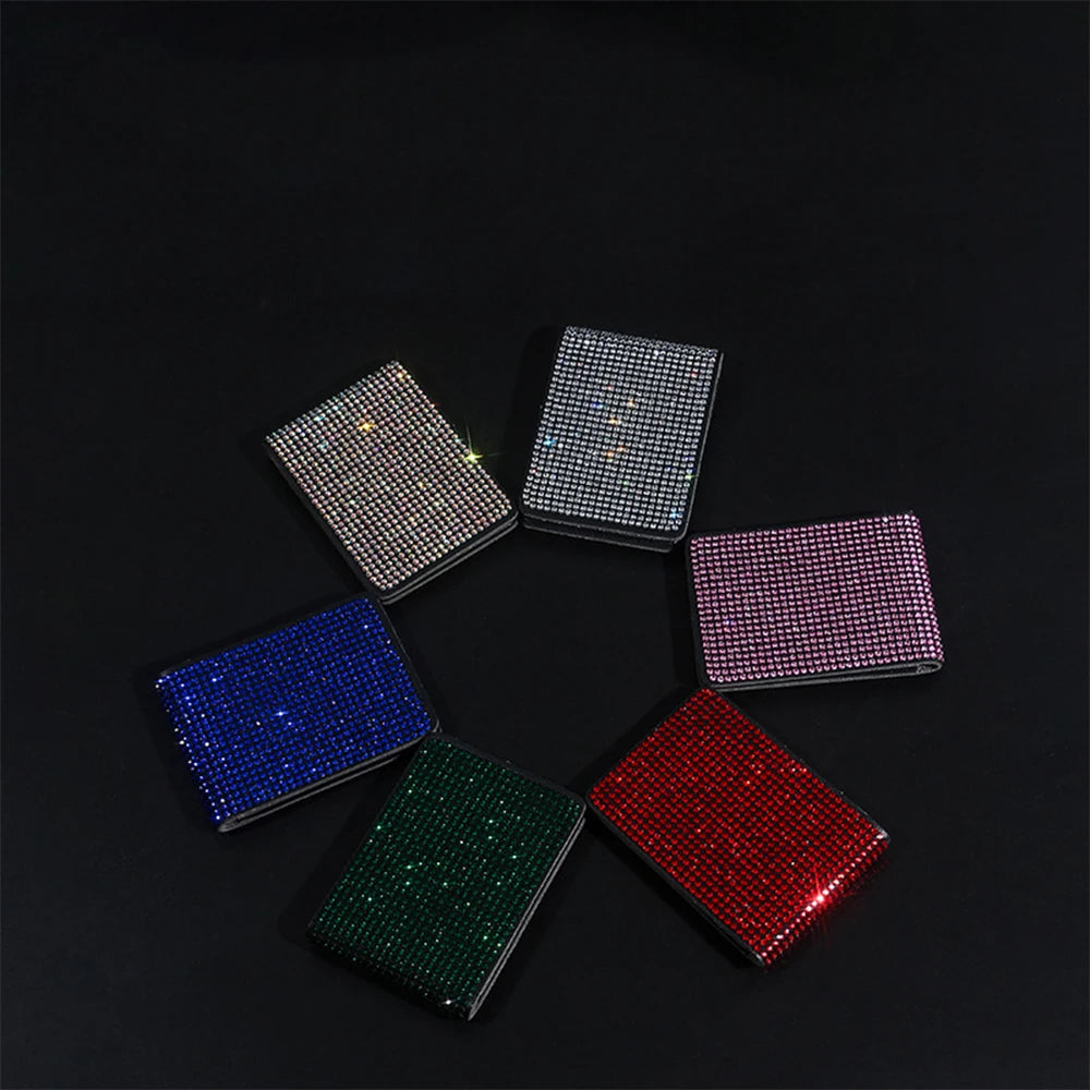 Diamond Car Driver Holder PU Cover Car Bling Accessories for Girl Woman