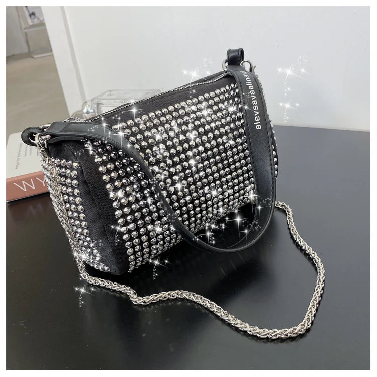 Diamond Chain Shoulder Bags Purses Handbags Small Square Bag Crossbody