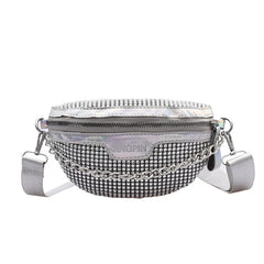 Diamond Crossbody Fanny Waist Bag Zipper Chest Phone Pack