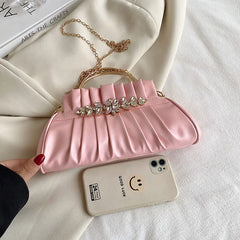 Diamond Evening Bag for Women Top Handle Shoulder Crossbody Bags