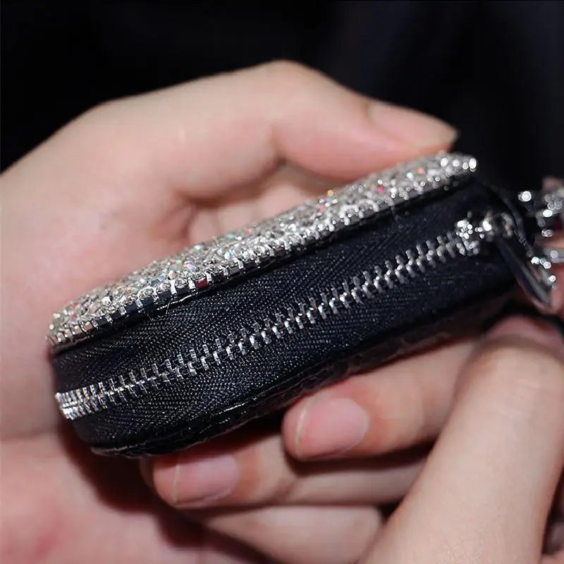 Diamond Inlaid Key Bag Car Key Leather Case Key Chain