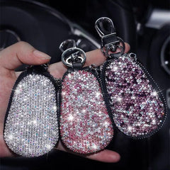 Diamond Inlaid Key Bag Car Key Leather Case Key Chain