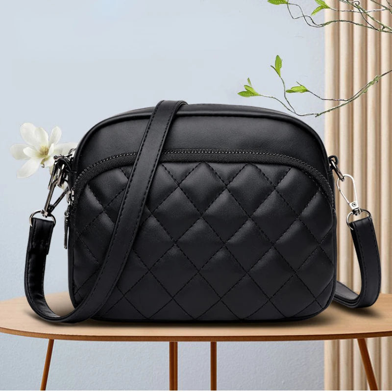 Diamond Lattice Shoulder Crossbody Handbag