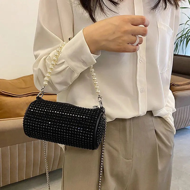 Diamond Beaded Underarm Shoulder Bag for Women