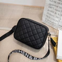 Diamond Pattern Square Shoulder Bags for Women PU Leather Crossbody Bags
