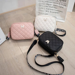Diamond Pattern Square Shoulder Bags for Women PU Leather Crossbody Bags