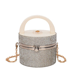 Diamond Round Acrylic Box Party Clutch Women Purses Handbags