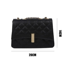 Diamond Shape Lattice Shoulder Bags PU Leather Women Crossbody Bag